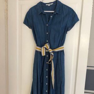 Boden Blue T-Shirt Dress with Optional Belt